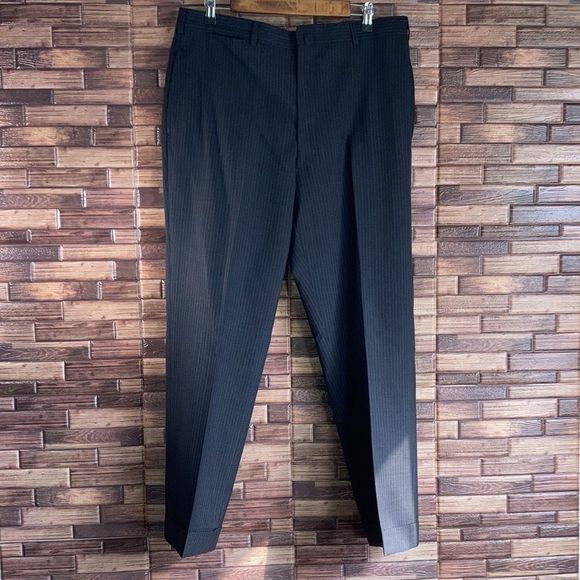 Vintage Mens Brooks Brothers Golden Fleece Gray Pinstriped Suit43R 38x29 - Picture 16 of 16